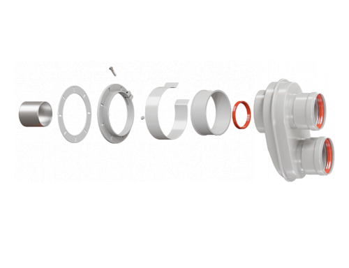 картинка Адаптер разделительный моноблочный универсальный Royal Thermo диам. 80 от магазина Сантехстрой