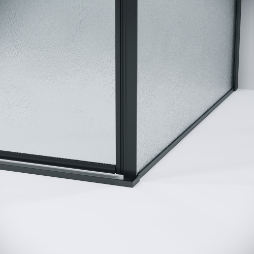 картинка Душевое ограждение Grossman Galaxy 100.K33.01.100.21.02-200.K33.01.80.21.02 (100х80х195) раздвижная(левая),черный матовый,стекло шиншилла,2 места от магазина Сантехстрой