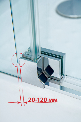 картинка Душевой уголок Cezares Slider 70x70 SLIDER-A-2-70/80-C-Cr профиль Хром стекло прозрачное от магазина Сантехстрой