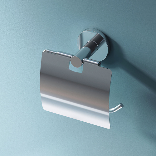 картинка A85A341400 X-Joy, Держатель для туалетной бумаги с крышкой, хром от магазина Сантехстрой