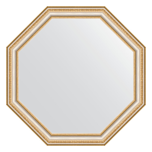 картинка Зеркало в багетной раме - золотые бусы на серебре 60 mm EVOFORM BY 3980 от магазина Сантехстрой