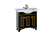 картинка Тумба под раковину Валенса 90 цв.черный краколет/золото (180042) от магазина Сантехстрой