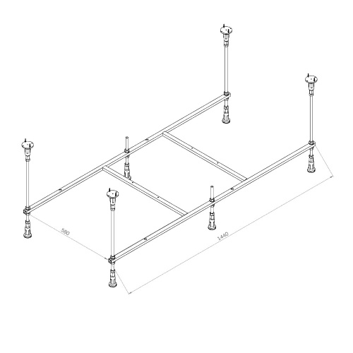 картинка W94A-150-070W-R X-Joy Каркас для ванн 150х70 от магазина Сантехстрой