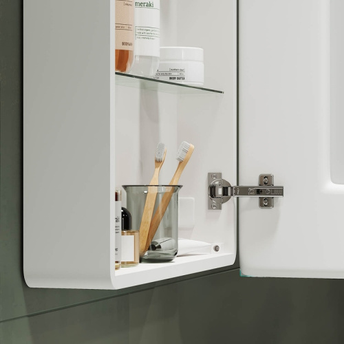 картинка Зеркальный шкаф Sancos Diva 60 DI600 с подсветкой Белый с сенсорным выключателем от магазина Сантехстрой