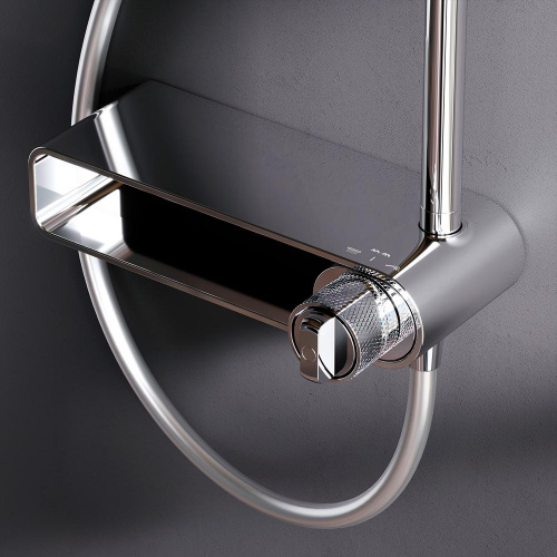 картинка F0785A600 X-Joy, душ.система: см-ль-полка д/душа, душ.штанга, верхн. душ 220мм, ручн душ, хром от магазина Сантехстрой