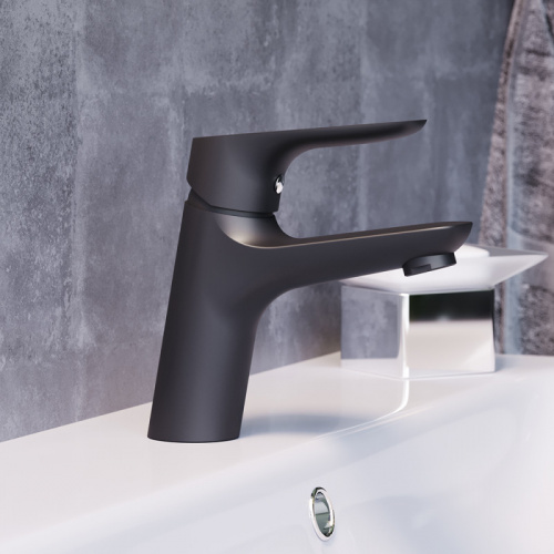 картинка 770210301 Jupiter, смеситель для умывальника, черный от магазина Сантехстрой