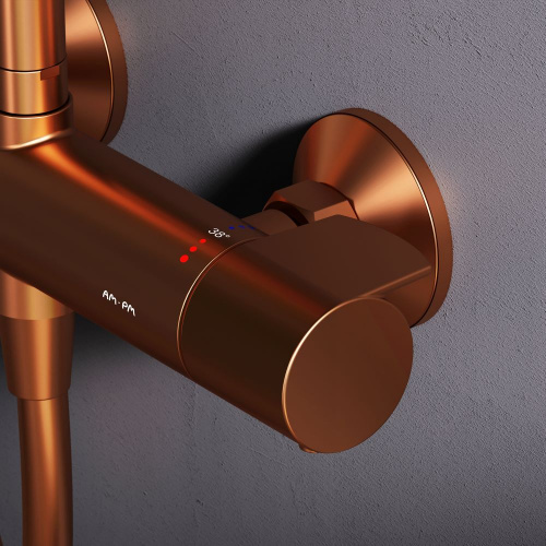 картинка F0785A444 X-Joy, душ.система:  см-ль д/душа с ТМС, душ.штанга,верхний душ 220мм, ручн душ, роз.золо от магазина Сантехстрой