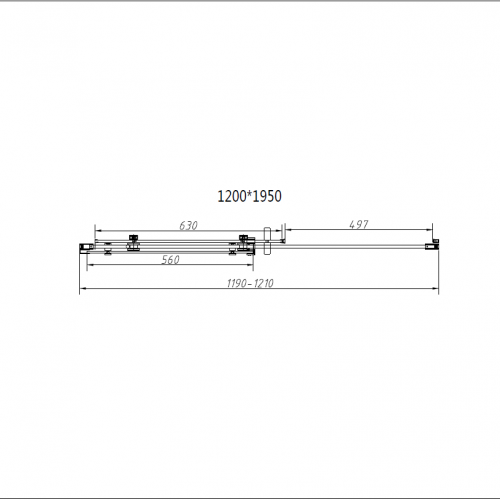картинка Душевой уголок Como-N VSR-4CN8012CLB, 1200*800, черный, стекло прозрачное от магазина Сантехстрой