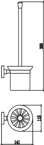 картинка Туалетный ёршик с настенным держателем Savol 87 (S-008794) от магазина Сантехстрой