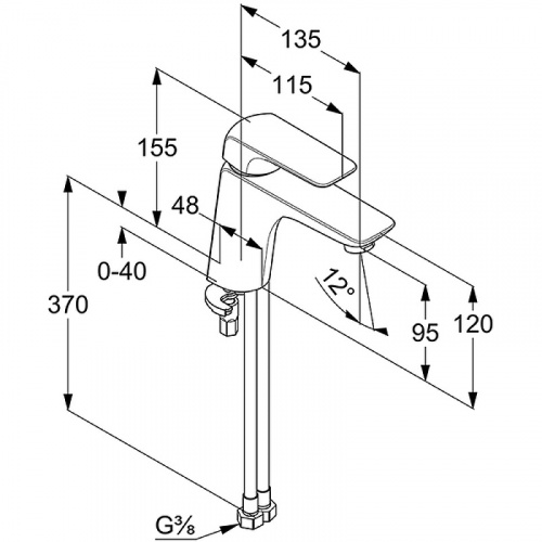 картинка Смеситель для раковины Kludi 410260575 Хром от магазина Сантехстрой