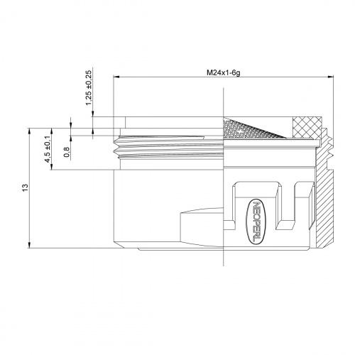 фото аэратор lemark neoperl perlator honeycomb laminar, m24, внутренний, ламинарный поток (np13304-bl)