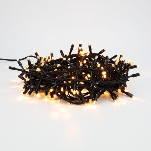 картинка Гирлянда Кластер 10 м,  200 LED,  черный каучук,  IP67, соединяемая,  цвет свечения теплый белый NEON-NIGHT от магазина Сантехстрой