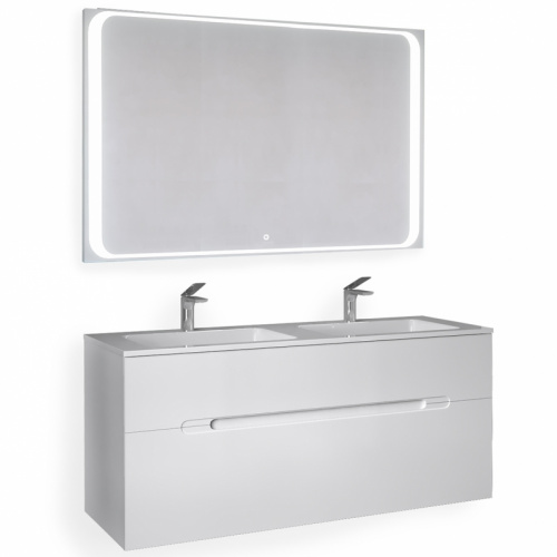 картинка Зеркало Jorno Modul 120 Mоl.02.120/W с подсветкой с сенсорным выключателем от магазина Сантехстрой