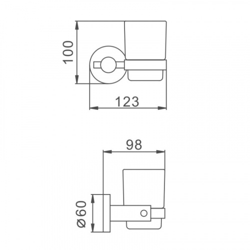 картинка Стакан для ванной комнаты Haiba сталь (HB8306) от магазина Сантехстрой