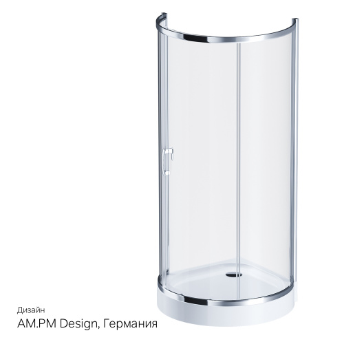 картинка W83G-333-095CT Like Round 95 Душевое ограждение Like Round 95x95,  стекло прозрачное, проф хром глян от магазина Сантехстрой