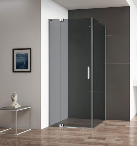 картинка Душевой уголок Cezares Slider 70x80 SLIDER-AH-1-80-70/80-GRIGIO-Cr профиль Хром стекло серое от магазина Сантехстрой