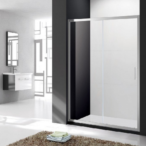 картинка Душевая дверь в нишу Cezares Molveno BF-1 160 профиль Хром стекло прозрачное от магазина Сантехстрой