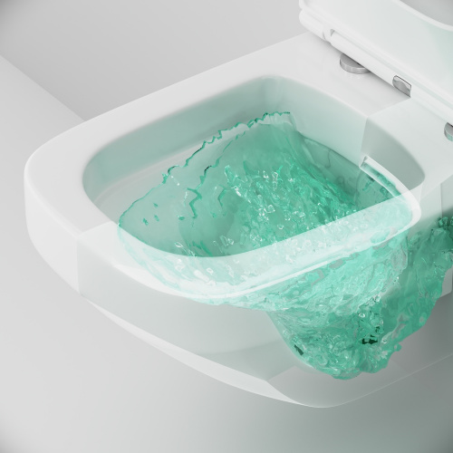 картинка C50A1700MWSC Inspire V2.0 подвесной унитаз FlashClean с сиденьем микролифт, бел мат от магазина Сантехстрой