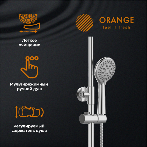 картинка Душевая система Orange Thermo T02S3-911cr термостат с изливом, хром от магазина Сантехстрой