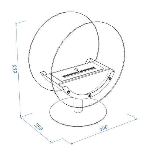 картинка Биокамин Royal Thermo RTBFP-F500L Lens от магазина Сантехстрой