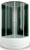 картинка Душевая кабина Erlit Comfort ER3510TP 100x100 задняя стенка Черная стекло тонированное от магазина Сантехстрой
