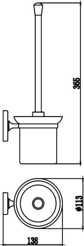 картинка Туалетный ёршик с настенным держателем Savol 70 (S-007094) от магазина Сантехстрой