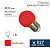 картинка Лампа шар e27 5 LED Ø45мм - красная от магазина Сантехстрой