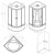 картинка W94C-401A-090MT X-Joy Deep кабина душевая  90x90, 1/4 круга,  профиль мат.хром, стекло прозрачное от магазина Сантехстрой
