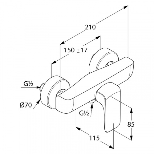 фото смеситель для душа kludi 417100575 хром
