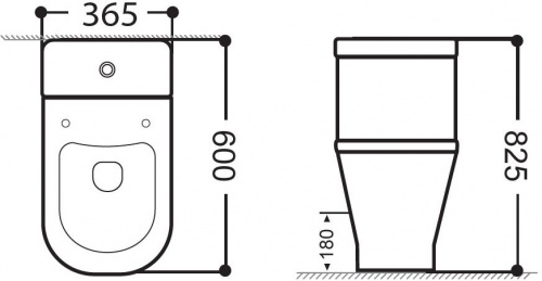 картинка FINE-C Чаша с сидением (Soft Close -SLIMSEAT) для унитаза напольного с Rimless (273786) от магазина Сантехстрой
