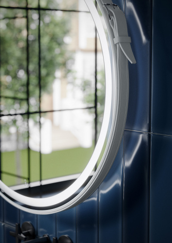 картинка Зеркало Sancos Dames 65 DA650W с подсветкой Белое с сенсорным выключателем от магазина Сантехстрой