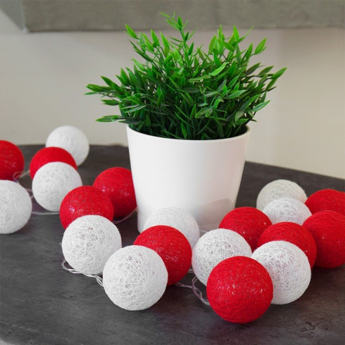 картинка Тайские фонарики Магия 3,5 м,  прозрачный ПВХ,  20 LED,  теплый белый,  питание 2 х АА (батарейки не в комплекте) от магазина Сантехстрой