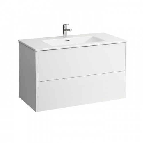 картинка Laufen Pro S Комплект, раковина и база 1000х500х610 мм, с 1 отв под смеситель,с 2 ящиками с мех. push-and-pull, белый матовый от магазина Сантехстрой
