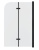 картинка Шторка для ванны GR-106/110 BLACK (110х150) алюминиевый профиль, стекло ПРОЗРАЧНОЕ 6мм 1 место от магазина Сантехстрой