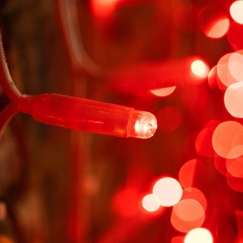 картинка Гирлянда Светодиодный Дождь 2х1,5м,  постоянное свечение,  белый провод КАУЧУК,  230 В,  диоды КРАСНЫЕ от магазина Сантехстрой