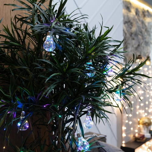 картинка Гирлянда светодиодная Ретро-лампы,  3 м,  Мультиколор от магазина Сантехстрой