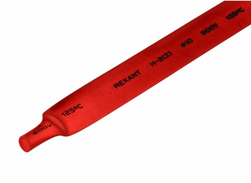картинка Трубка термоусаживаемая ТУТ нг 10,0/5,0мм,  красная,  упаковка 50 шт.  по 1м REXANT от магазина Сантехстрой