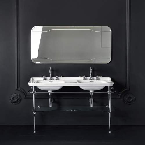 картинка Kerasan Waldorf Консоль 150х55см с раковиной на 3 отв, цвета консоли: cromo (хром). от магазина Сантехстрой