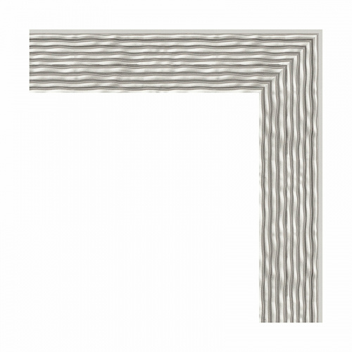 картинка Зеркало Evoform Definite 111х61 BY 3198 в багетной раме - Волна алюминий 46 мм от магазина Сантехстрой
