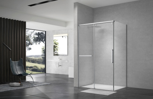 картинка Душевой уголок слайдер Terminus Альба 02 900х1200х2200 прямоугольник хром от магазина Сантехстрой