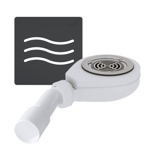 картинка Сифон для душевых поддонов RGW S-016-1 Волна Графит 90 мм от магазина Сантехстрой