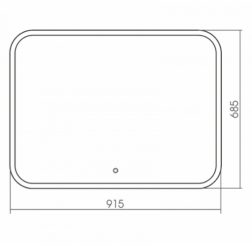 картинка Зеркало Grossman Comfort 90 690680 с подсветкой с сенсорным выключателем от магазина Сантехстрой