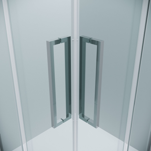 картинка Душ.ограждение 300.K33.02.8080.10.00 Cosmo (80*80*195) квадрат,раздвижная,хром,стекло прозрачное,1м от магазина Сантехстрой