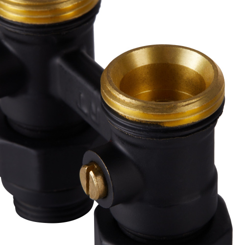 картинка Узел нижнего подключения Royal Thermo прямой 1/2quot;х3/4quot; EK (черный) от магазина Сантехстрой