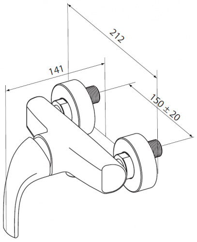 фото f7p20000 pride, смеситель д/душа, хром, шт