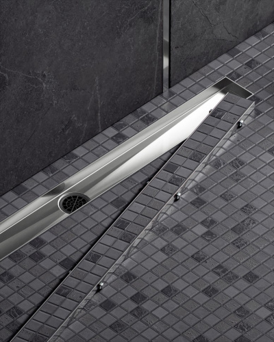картинка Душевой лоток TIMO Drain System 600 с двусторонней панелью "plate" под плитку, Хром (DS230206/00) от магазина Сантехстрой