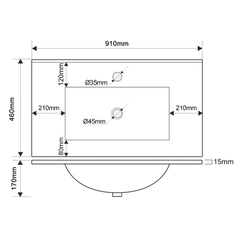 картинка Раковина накладная Oliveeka S90 белая от магазина Сантехстрой
