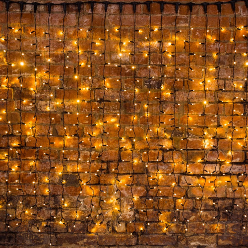 картинка Гирлянда Светодиодный Дождь 2х1,5м,  постоянное свечение,  черный провод,  230 В,  диоды ТЕПЛЫЙ БЕЛЫЙ от магазина Сантехстрой