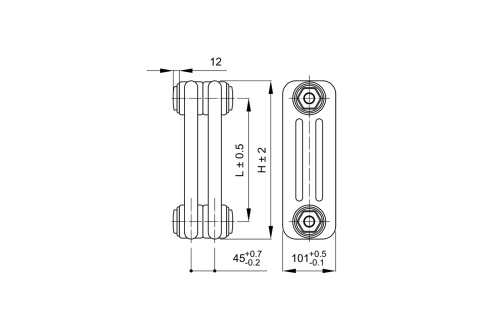 картинка Стальной трубчатый радиатор IRSAP TESI/3 1800 EL8 CL.01 T30 от магазина Сантехстрой
