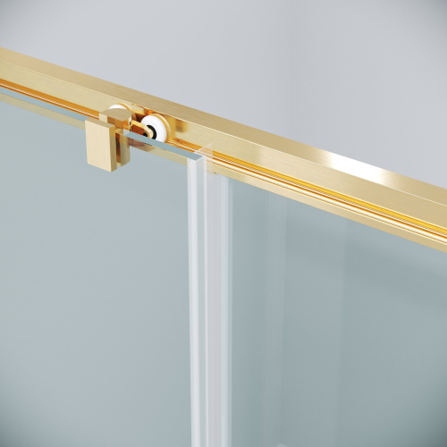 картинка Дверь в нишу 100.K33.02.120.32.00 Cosmo (120*195) золото сатин, стекло прозрачное, 1 место от магазина Сантехстрой